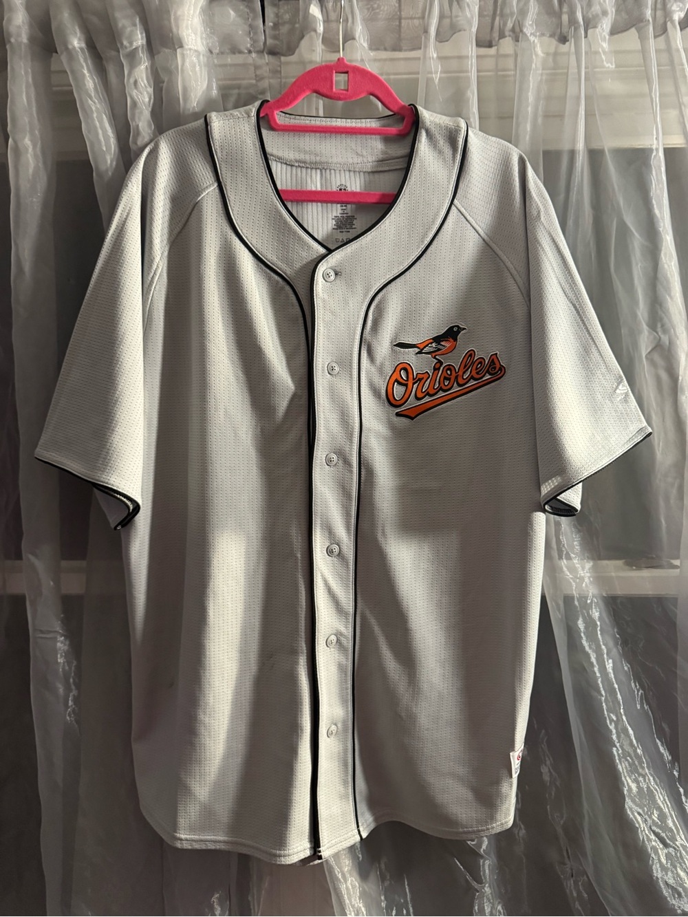 Genuine Merchandise Gray and Orange Baseball Jersey